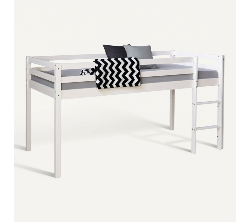 Lits Mi-hauteur 90x200 Cm - Couleur Blanc