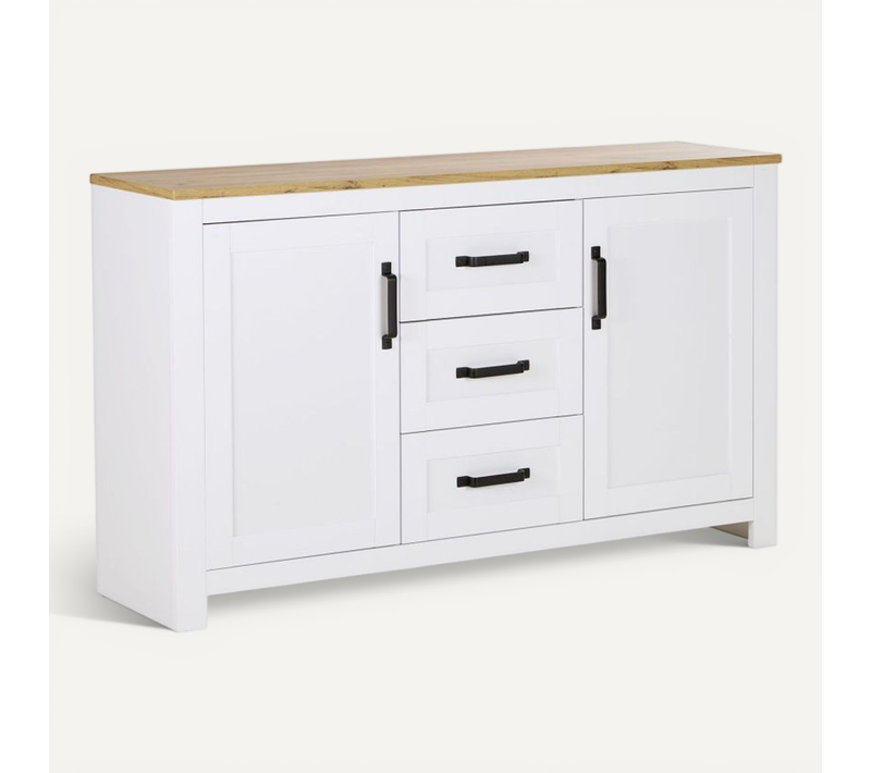 Buffet Blanc 150 Cm En Bois