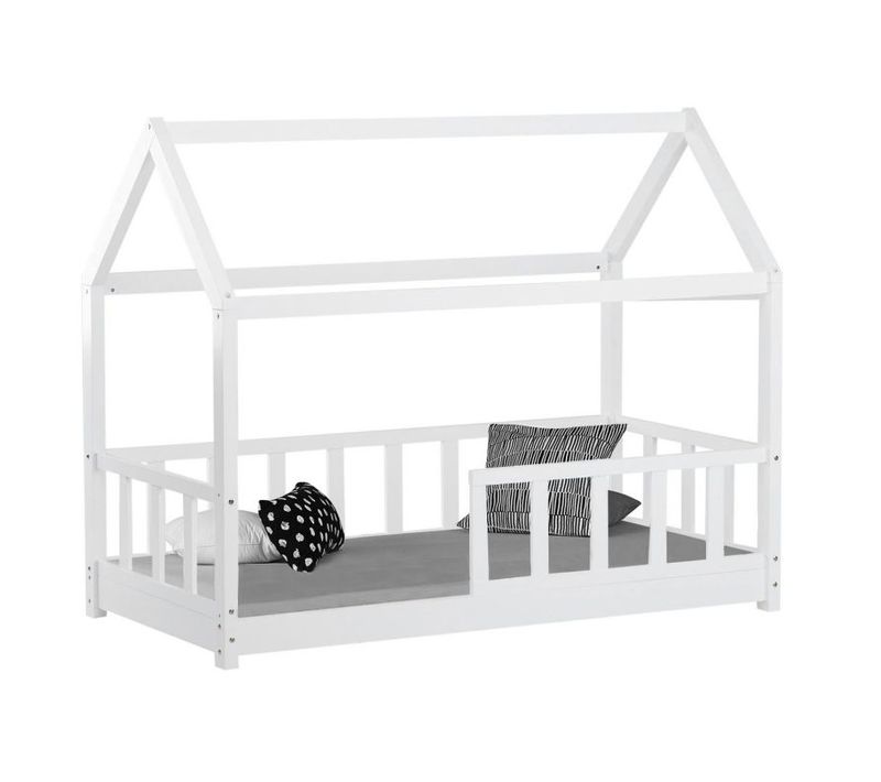 Lit Enfant 80x160 Matelas Cabane Barrières
