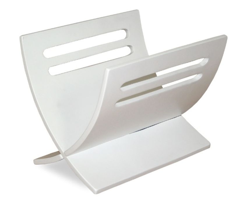 Porte Journaux En Bois Blanc Peint