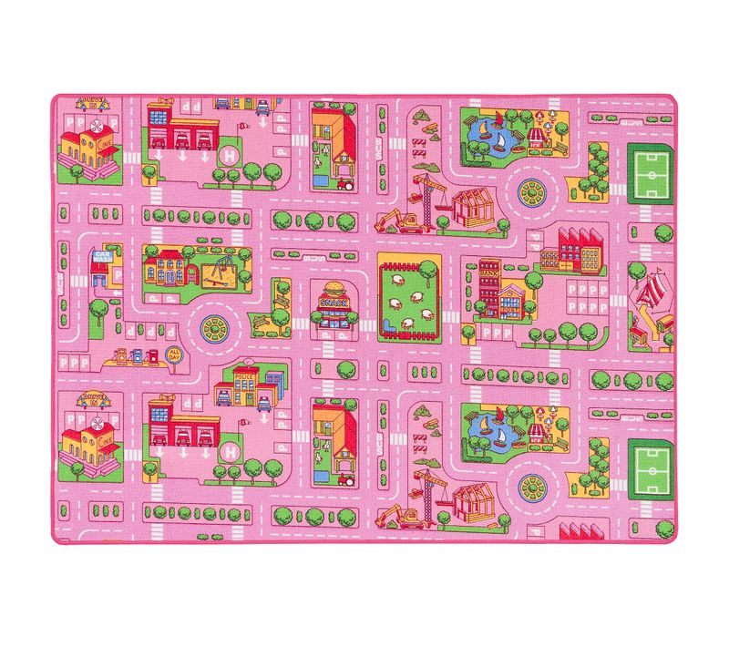 Tapis Rues Filles Réversible 200x300cm Rose