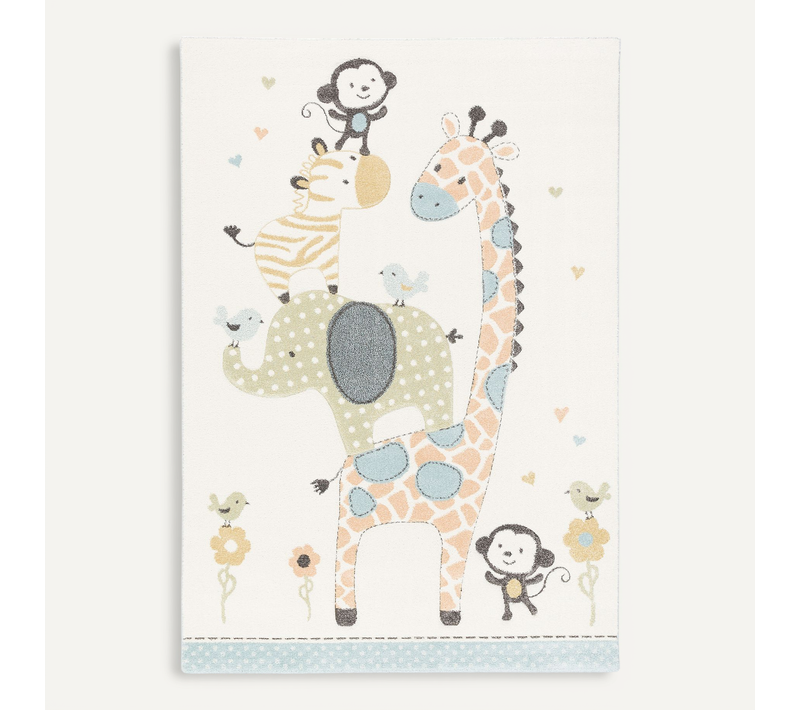 Tapis Maui Kids Pour Enfants Safari Animaux 140x200cm