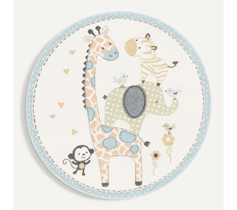 Tapis Maui Kids Pour Enfants Safari Rond 160cm