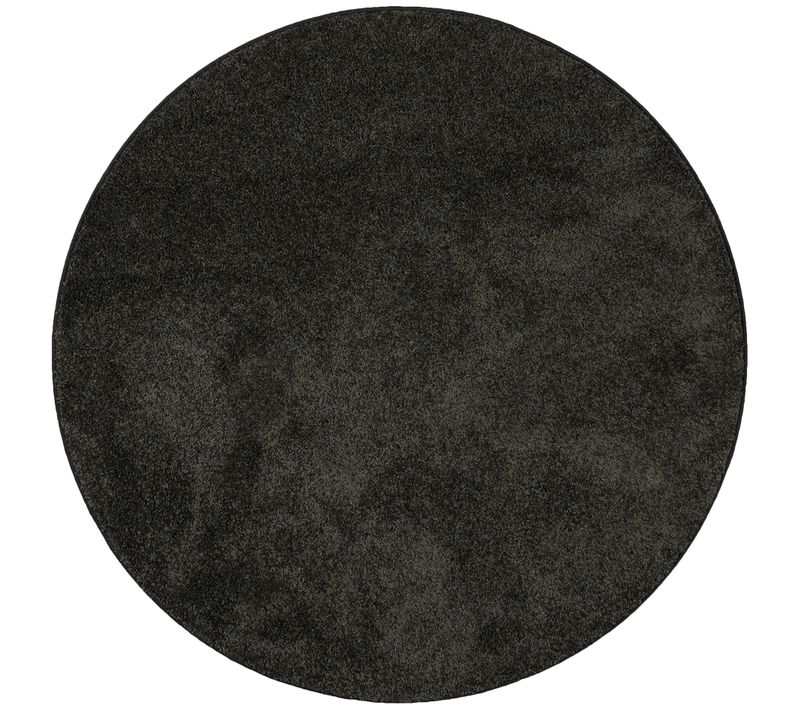 Tapis à Poils Longs Mona Rond 200cm Noir