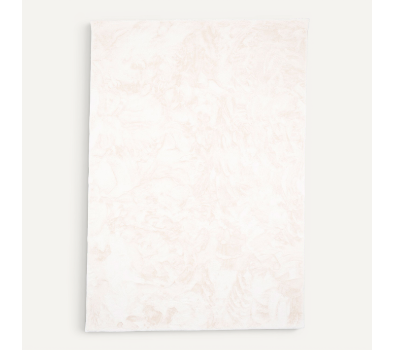 Tapis En Fourrure Plush 90x160cm Blanc