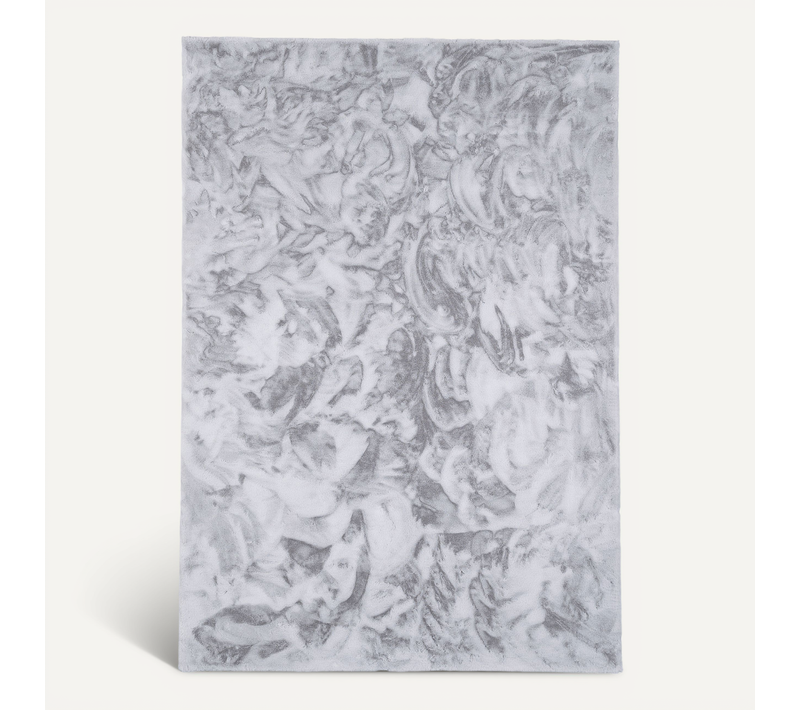 Tapis En Fourrure Plush 180x250cm Gris Clair