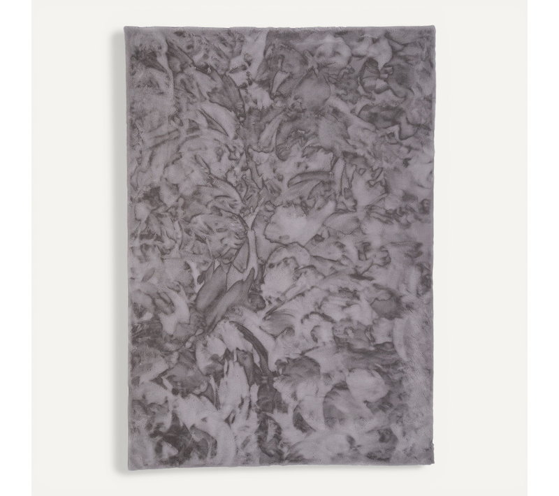 Tapis En Fourrure Plush 60x90cm Gris