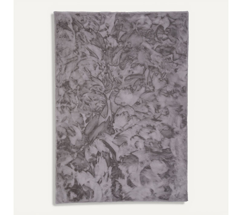Tapis En Fourrure Plush 70x140cm Gris