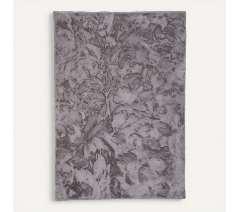 Tapis En Fourrure Plush 90x160cm Gris