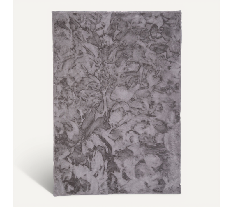 Tapis En Fourrure Plush 120x170cm Gris