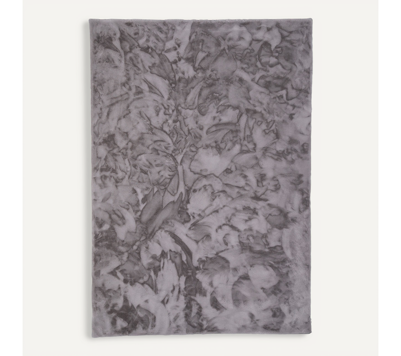 Tapis En Fourrure Plush 140x180cm Gris