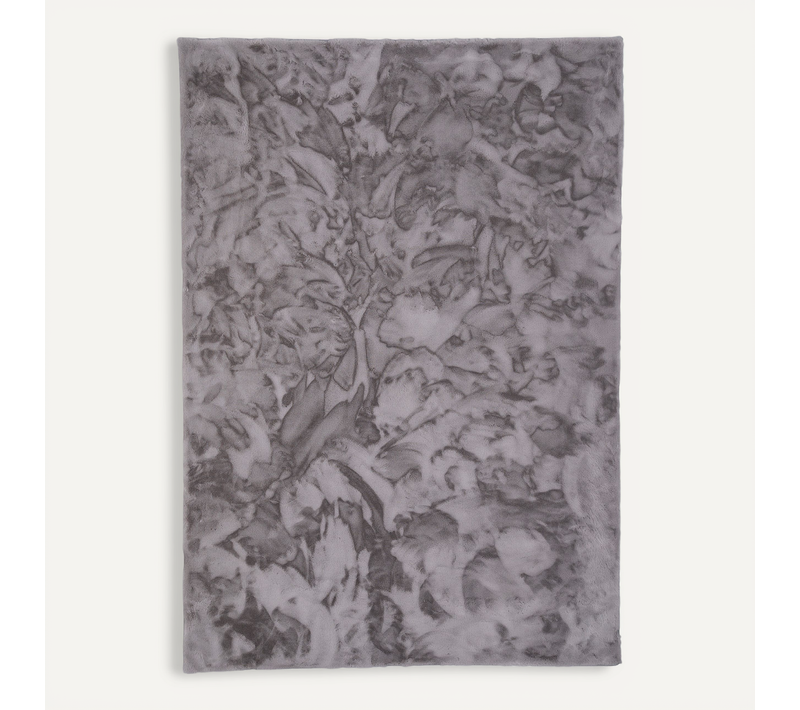 Tapis En Fourrure Plush 160x230cm Gris