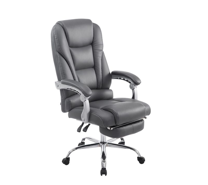 Fauteuil De Bureau Pacific Avec Un Repose-pieds Intégré Gris