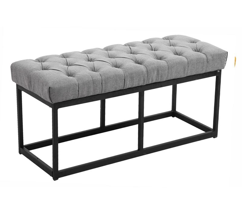 Banquette Amun B Tissu Gris/100 Cm