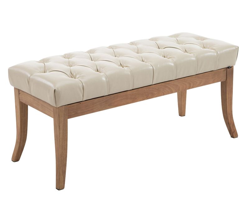 Banc Ramses Similicuir Antique Clair Crème/100 Cm