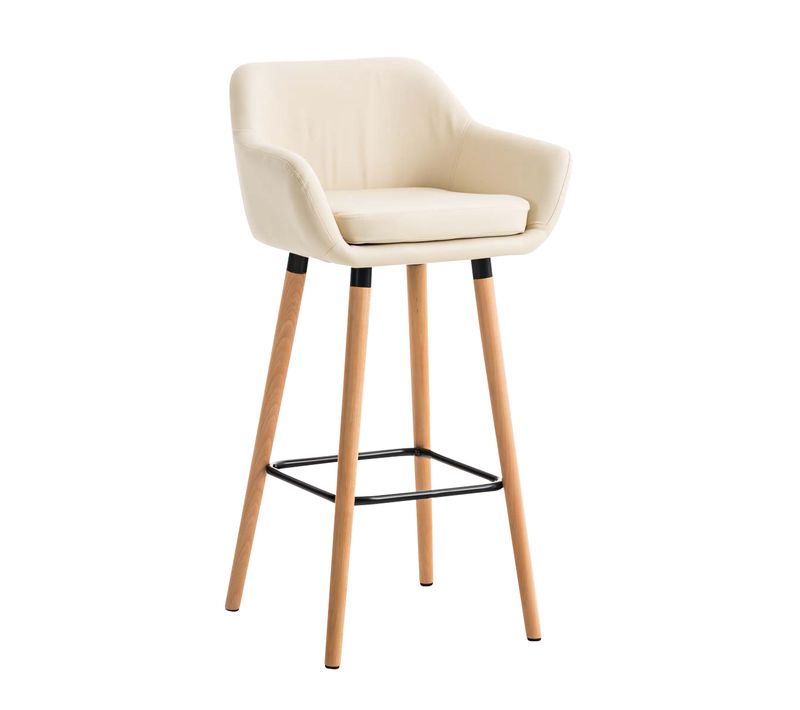 Tabouret De Bar Grant Similicuir Crème
