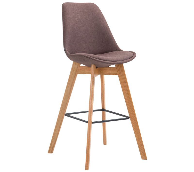 Tabouret De Metz Tissu Blanc Marron/nature