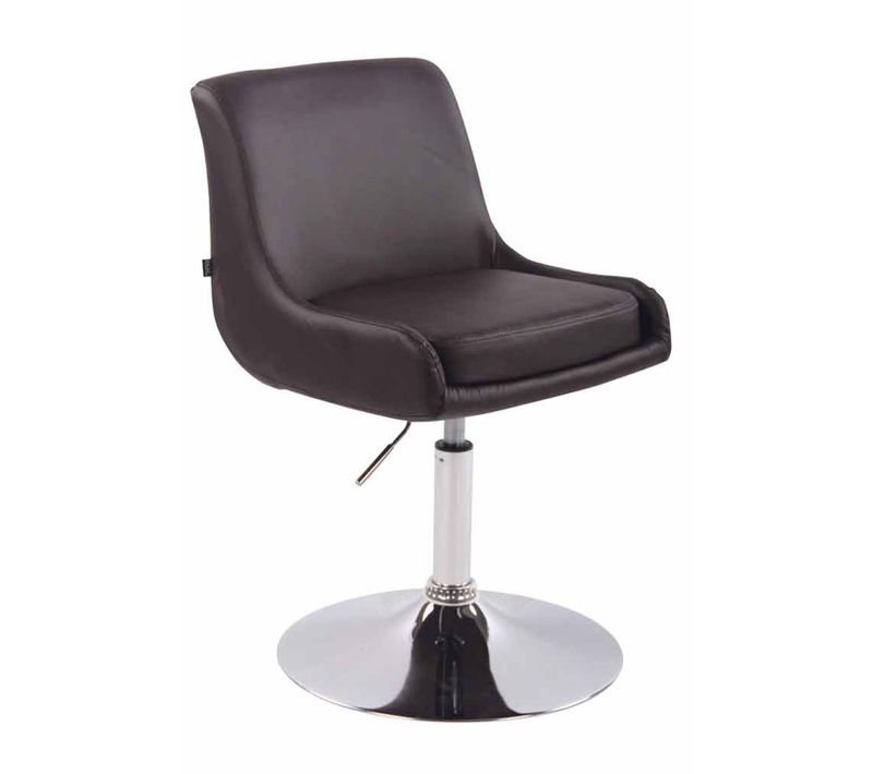 Chaise Lounge Club En Similicuir Marron