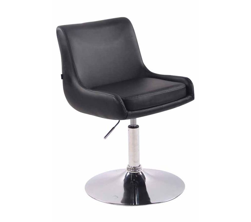 Chaise Lounge Club En Similicuir Noir