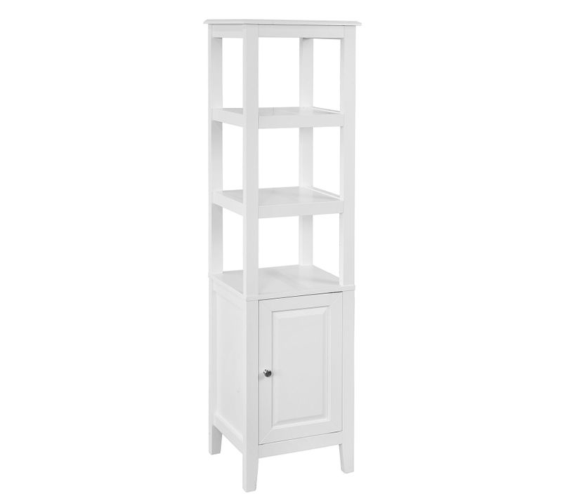 Meuble Colonne De Salle De Bain Armoire Toilette Haute – Blanc, 40 x 33 x 150cm, Frg205-w