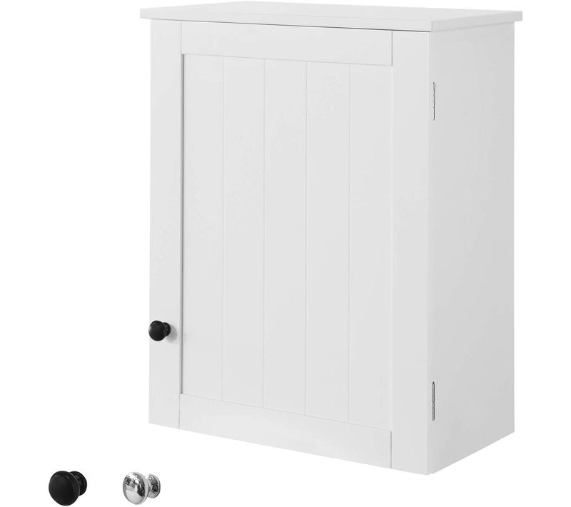 Meuble Haut De Salle De Bain- 1 Porte Placard Commode Armoire Suspendue, BZr19-w
