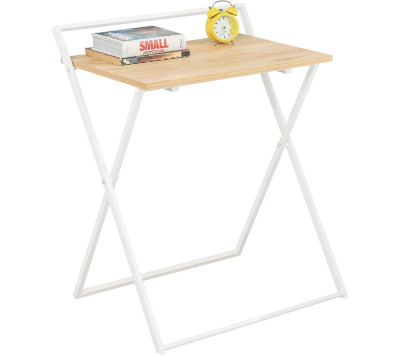 Bureau Pliant Pour Petits Espaces, Bureau D'ordinateur Table D’etude Bureau Portable, Fwt88-wn