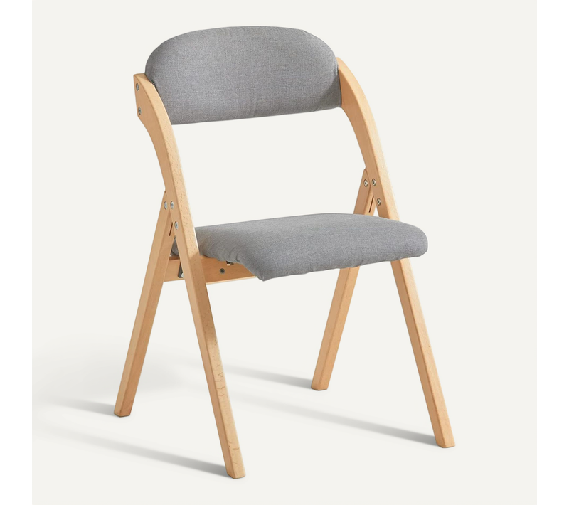 Chaise Pliante En Bois Avec Assise Et Dossier Rembourrés Fauteuil Chaise, Fst92-n