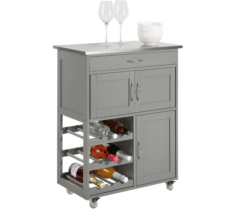 Desserte Chariot De Cuisine De Service Roulant, Meuble Armoire De Rangement Cusine, Fkw45-hg