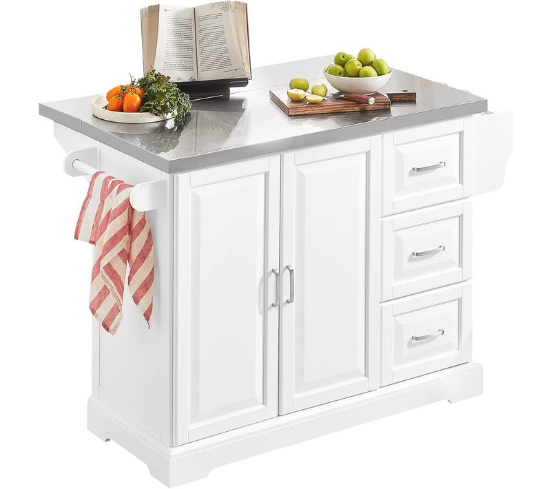 Desserte Sur Roulettes - Plans De Travail Rabattables En Acier Inox, Fkw41-st