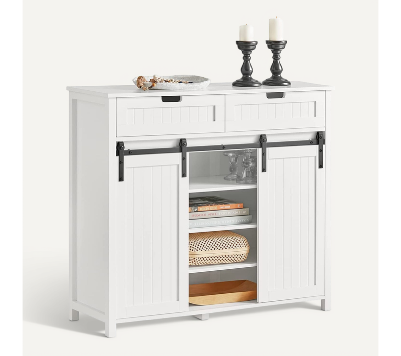 Buffet Bahut, Commode Armoire De Rangement Pour Cuisine, Salle à Manger, Salon, Fsb74-w