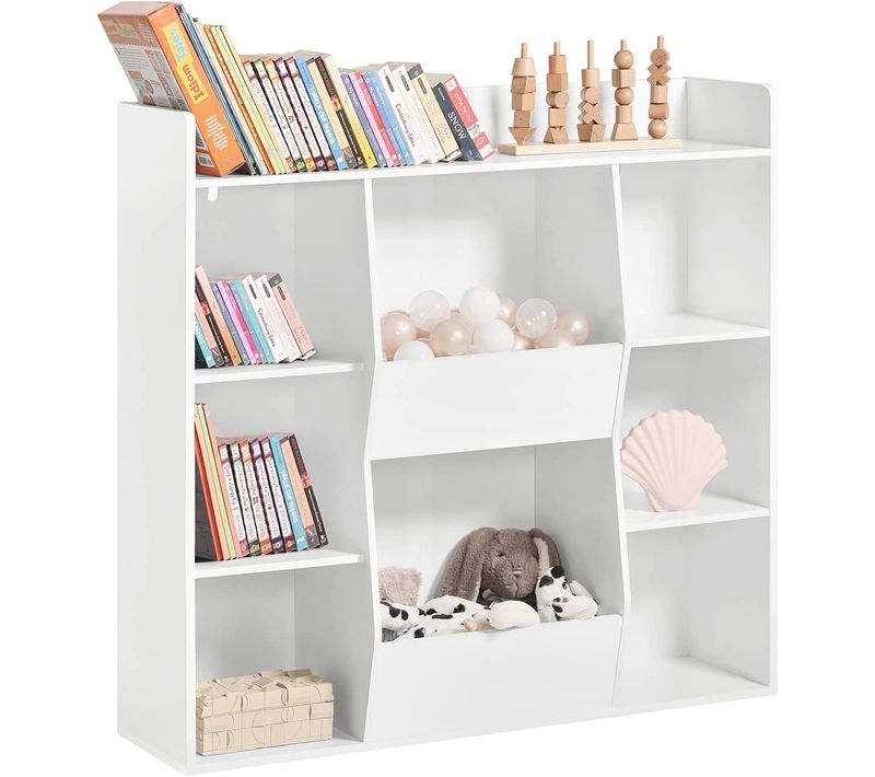 Bibliothèque Pour Enfant Rangement Pour Livres Et Jouets Avec 8 Compartiments, Kmb55-w