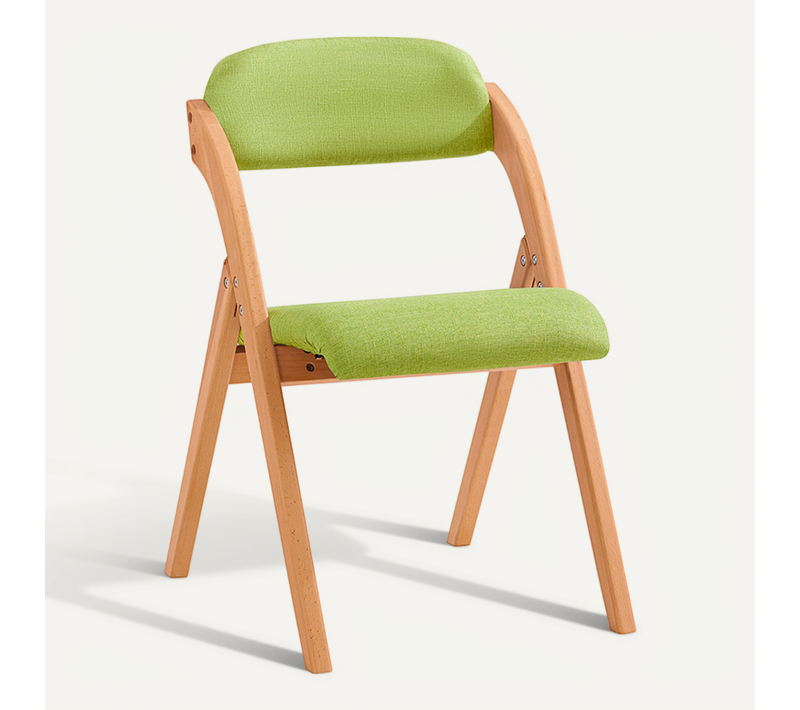 Chaise Pliante En Bois Avec Assise Et Dossier Rembourrés Fauteuil Chaise, Fst92-gr