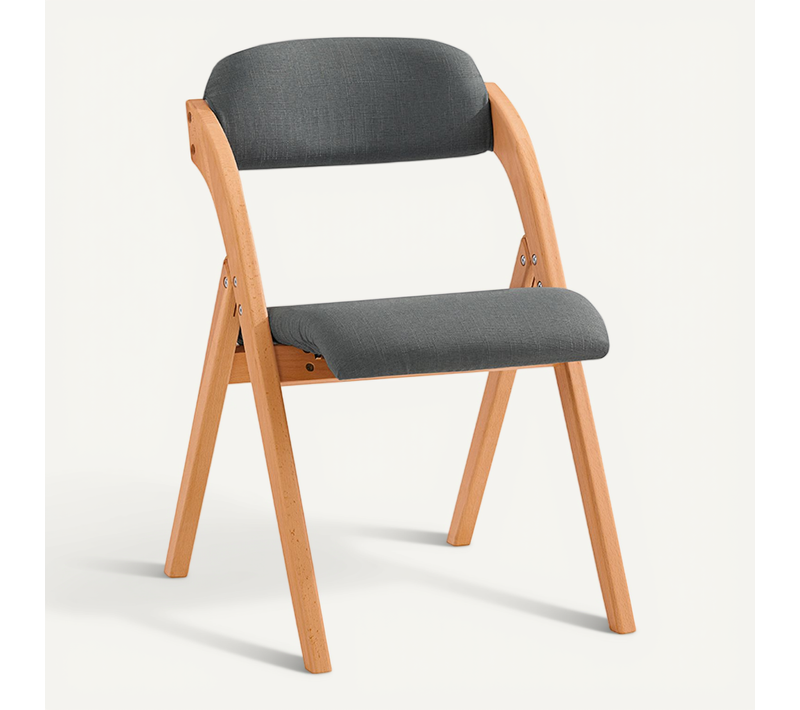 Chaise Pliante En Bois Avec Assise Et Dossier Rembourrés Fauteuil Chaise, Fst92-sg
