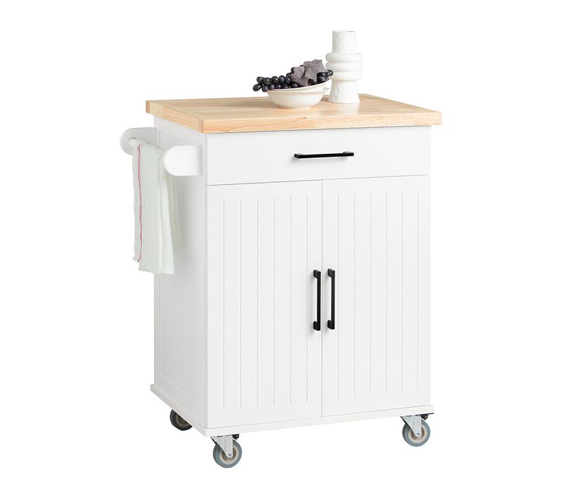 Desserte De Cuisine à Roulettes Avec Plan De Travail, Chariot De Cuisine, Fkw119-wn