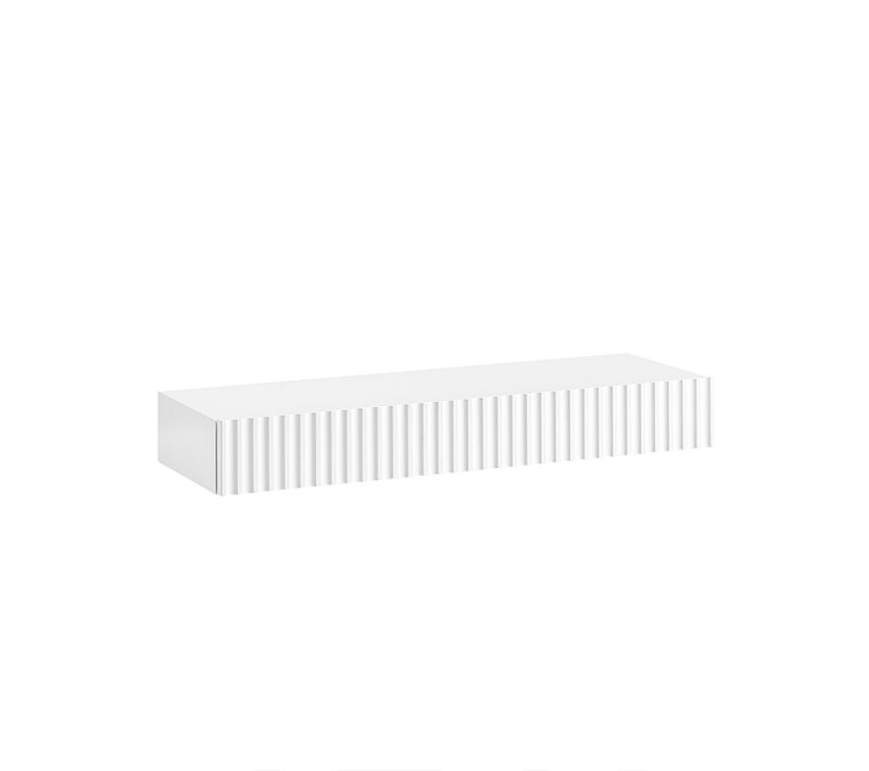 Étagère Murale Avec Un Tiroir Blanc 60x20x8cm Minimaliste Fhk38-w