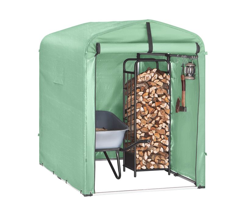 Abri Extérieur KLS11-GR Pour Voiture, Vélo Et Outils, Imperméable, Vert, Rangement Jardin