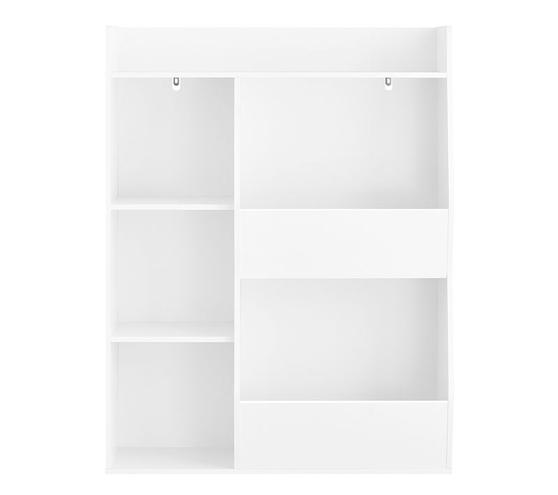 Bibliothèque Enfant 5 Étagères Blanc 80x34x104cm Moderne Kmb55-k-w