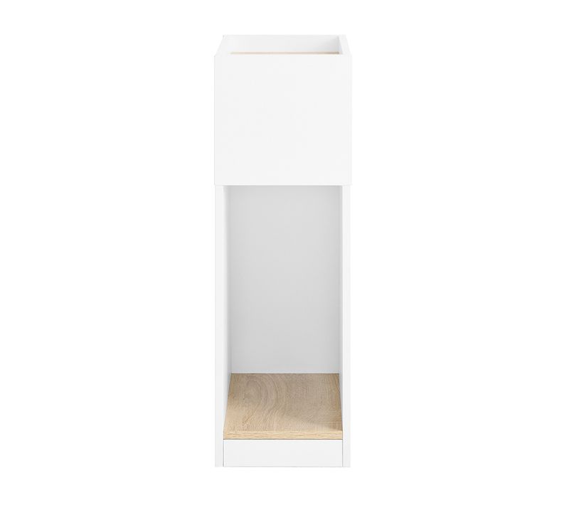 Table De Chevet à 3 Étagères Blanc 20x35x60cm Fonctionnel Fbt171-nw