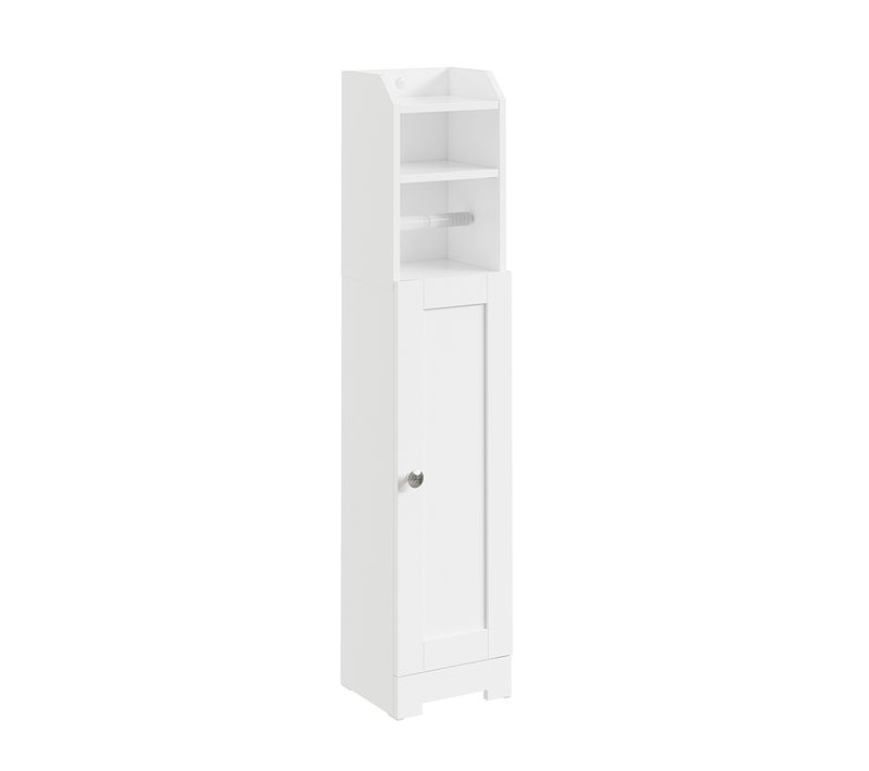 Armoire Rangement Wc Blanc 20x18x95cm Frg177-ii-w