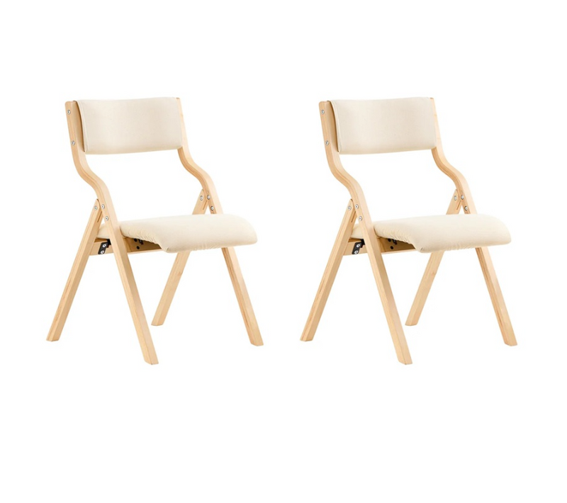 Chaises Pliantes Par Lot De 2 Blanc Classique 48 x 54 x 80 Fst40-wx2
