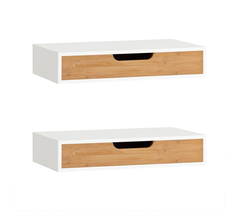 Table De Chevet à Un Tiroir Blanc 40x24x8cm Moderne Frg92-nwx2