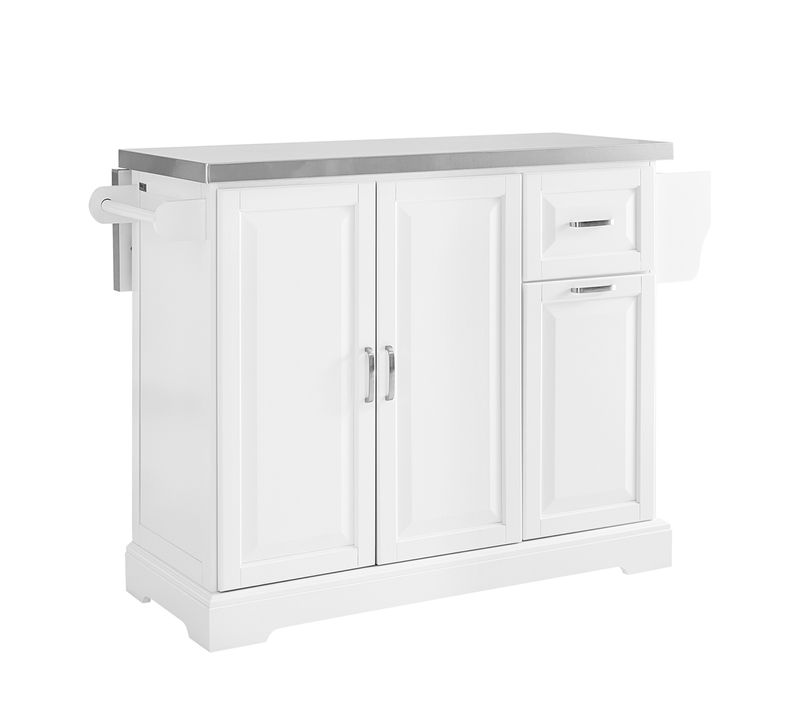 Îlot Cuisine Blanc Avec Tiroirs 107x71x91cm Fkw128-ii-st