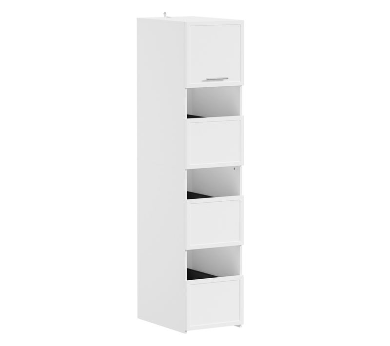 Armoire De Rangement Haute Blanc 60x40x186,4 Cm BZr232-w