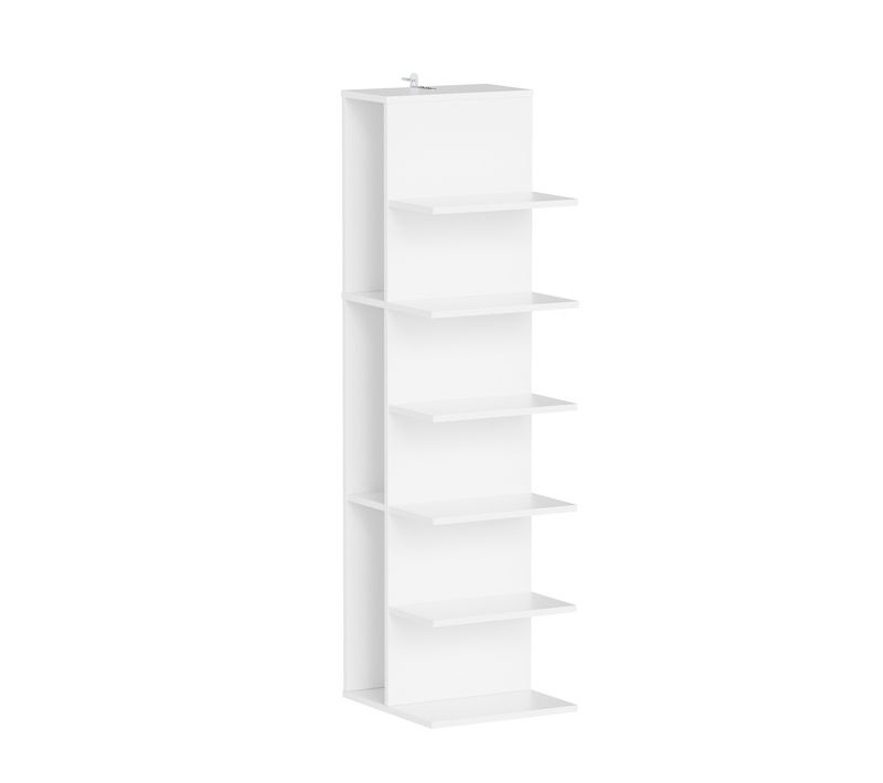 étagère Murale étroite 5 Niveaux Blanc 30x32.5x110.5cm Str14-w
