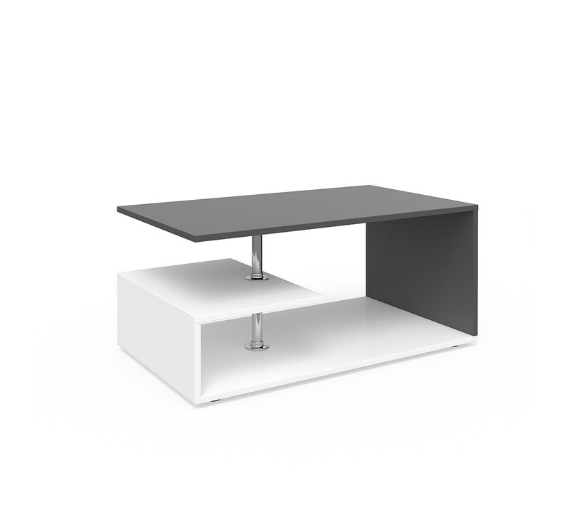 Table Basse Guillermo 28280 Blanc/anthracite 91x52.6cm