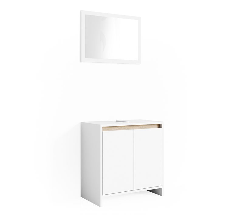 Meubles Bain Emma 29823 Blanc/sonoma 2 Parties