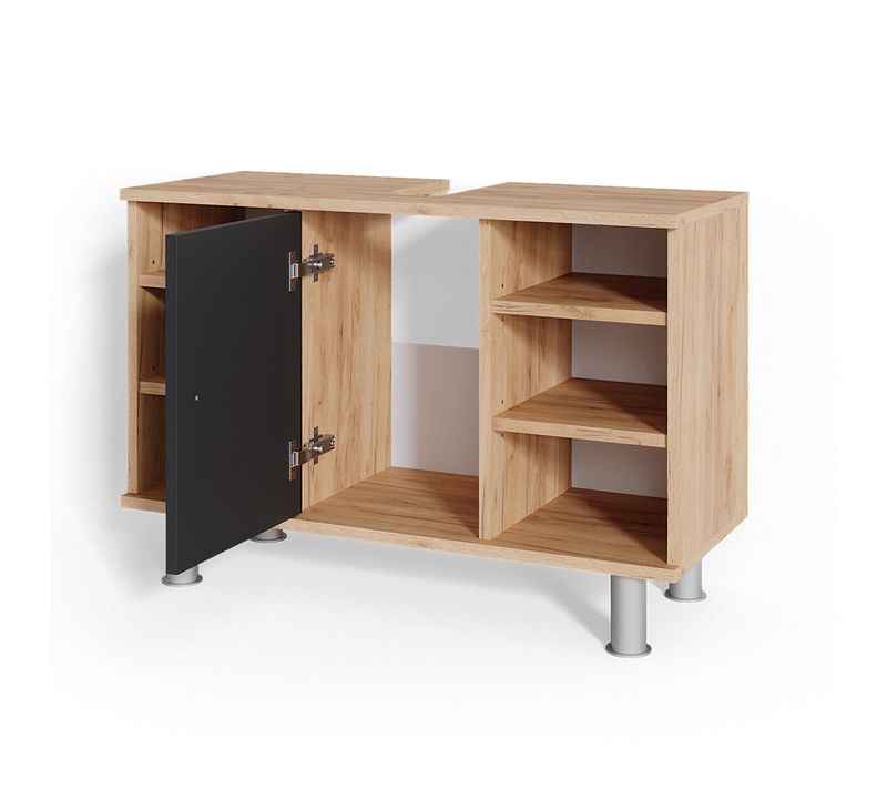 Meuble Sous Vasque Simple Fynn, Anthracite, 80x54cm