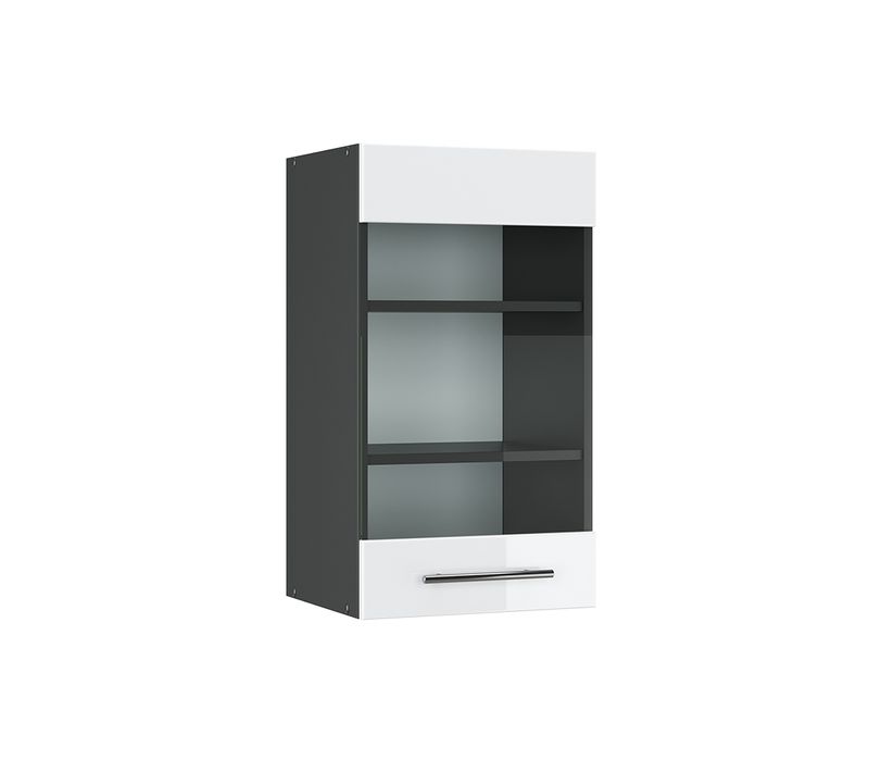 Armoire En Verre Fame-line 35541 Blanc Haute Brillance 40cm