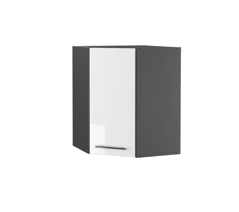 Elément Haut De Cuisine Fame-line 35548 Blanc Haute Brillance 57cm