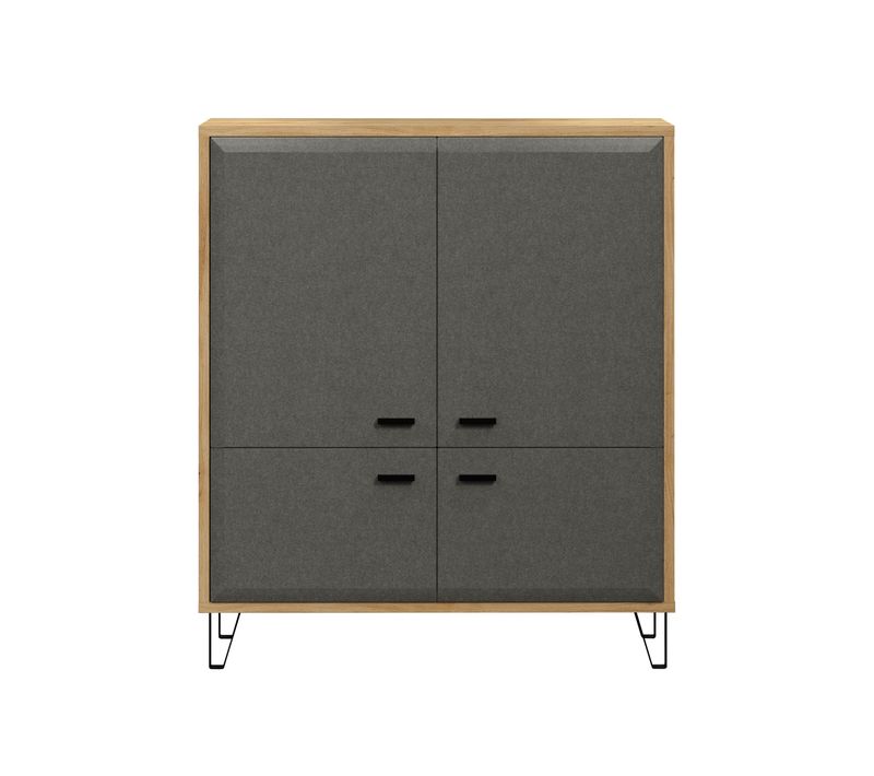 Commode - Naturel/gris Foncé -  98 / 112 / 42